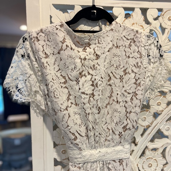 Vici white lace wrap maxi dress - Picture 3 of 4